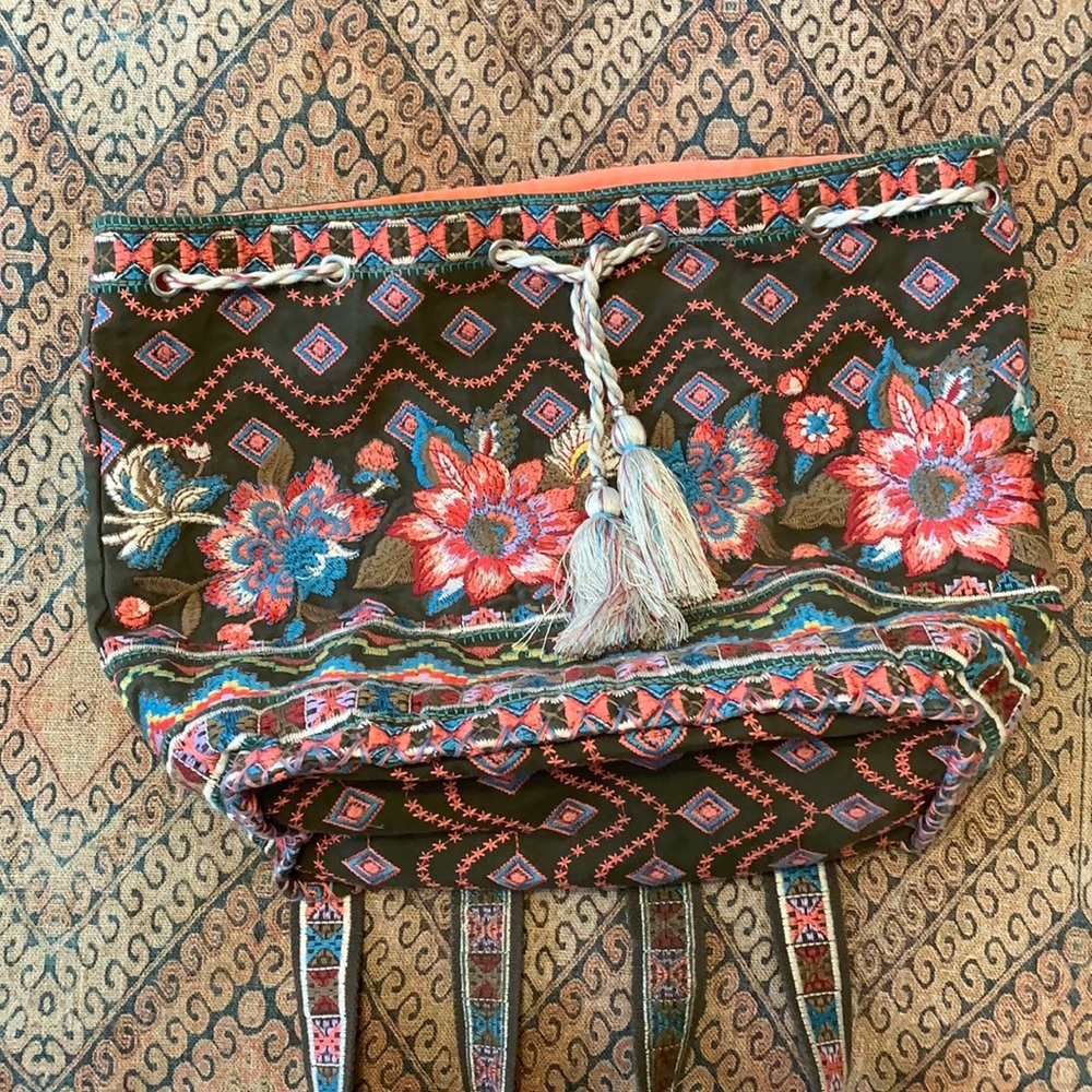 Johnny Was embroidered backpack